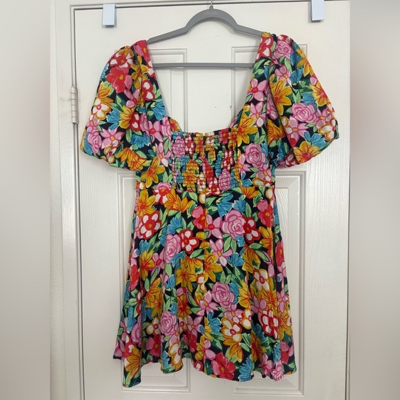 For Love & Lemons Mallory Satin Cut Out Mini Dress size large In - Picture 5 of 5